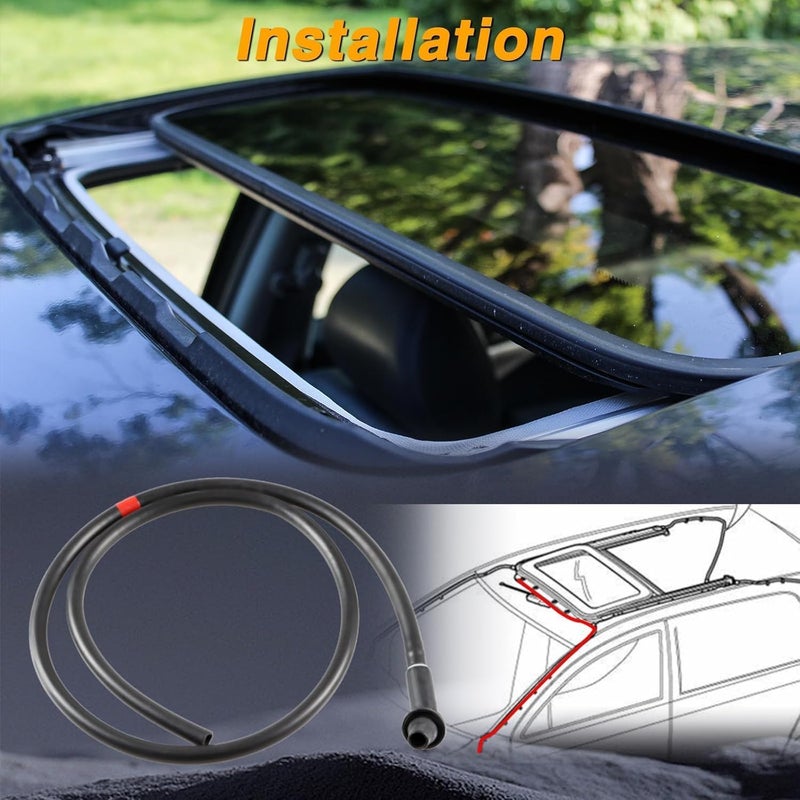 HIMARKLIF 1x Front LH or RH Sunroof Drain Tube Hose Pipe Fit for Land Rover LR3 4.0L 4.4L 2005 2006 2007 2008 2009 / LR4 3.0L 5.0L 2010 2011 2012 2013 2014 2015 Replace#: EEH500100, EEH500120 - Image 3